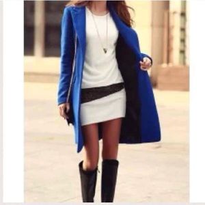 Never worn dress/long shirt white with black